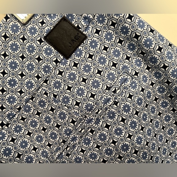 NWT Jag Short 12 Black, Blue & White Print - Picture 5 of 12